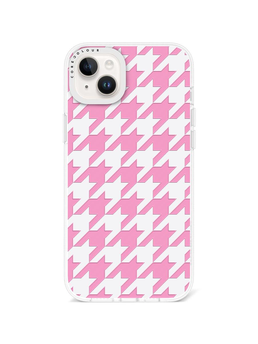 iPhone 14 Plus Pink Houndstooth Phone Case – CORECOLOUR