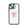 iPhone 15 Plus Pink Ribbon Heart Camera Ring Kickstand Case - CORECOLOUR