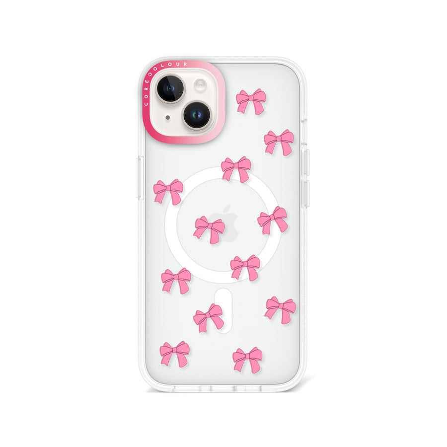 iPhone 13 Pink Ribbon Bow Mini Phone Case MagSafe Compatible - CORECOLOUR