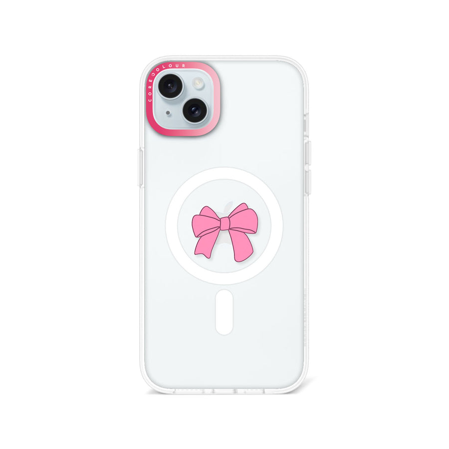 iPhone 14 Plus Pink Ribbon Bow Phone Case MagSafe Compatible - CORECOLOUR