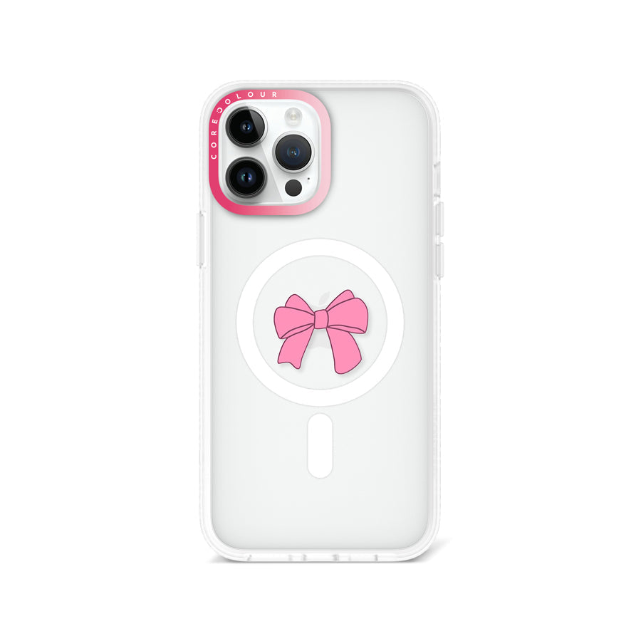 iPhone 13 Pro Max Pink Ribbon Bow Phone Case MagSafe Compatible - CORECOLOUR