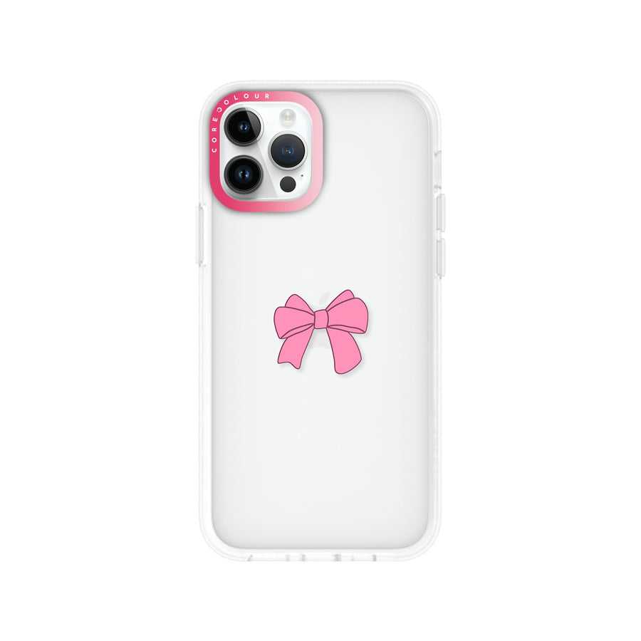 iPhone 12 Pro Pink Ribbon Bow Phone Case - CORECOLOUR