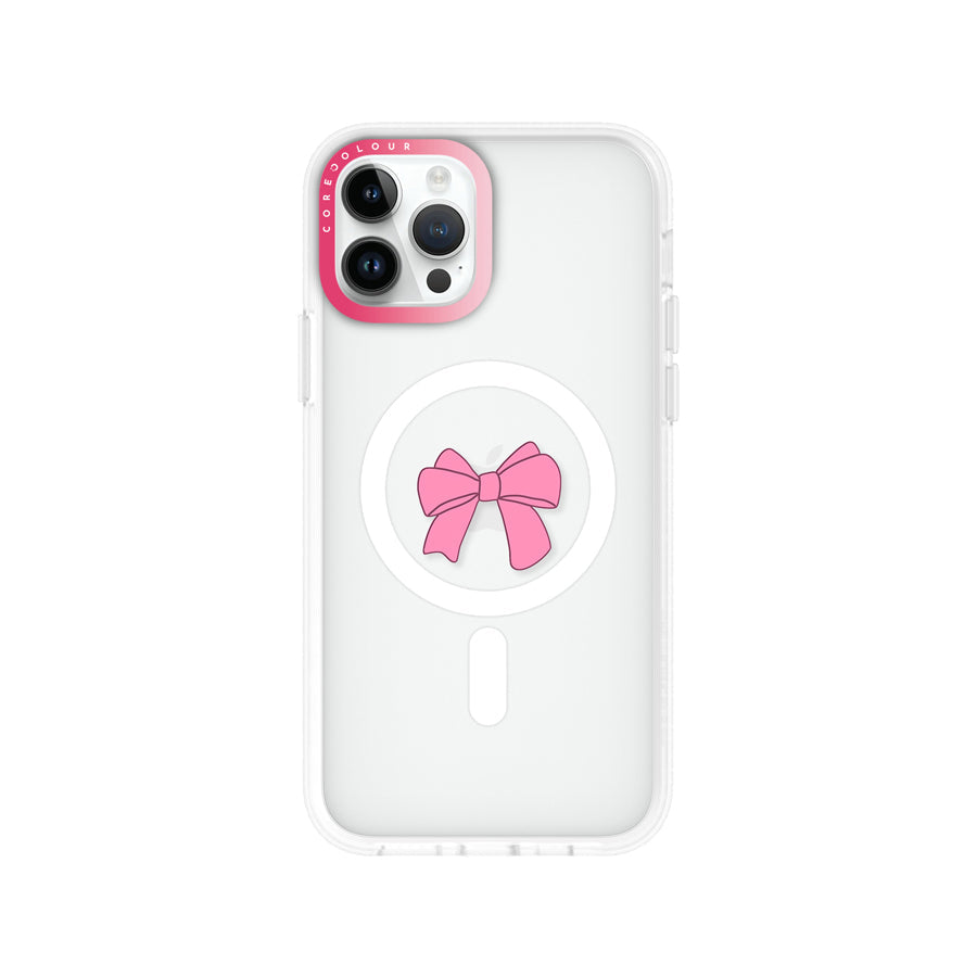 iPhone 12 Pro Pink Ribbon Bow Phone Case MagSafe Compatible - CORECOLOUR