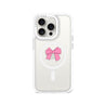 iPhone 15 Pro Pink Ribbon Bow Phone Case MagSafe Compatible - CORECOLOUR