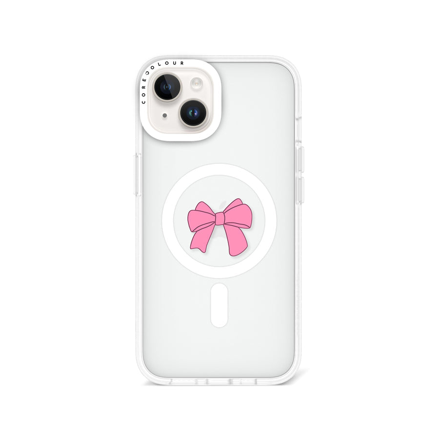 iPhone 14 Pink Ribbon Bow Phone Case MagSafe Compatible - CORECOLOUR