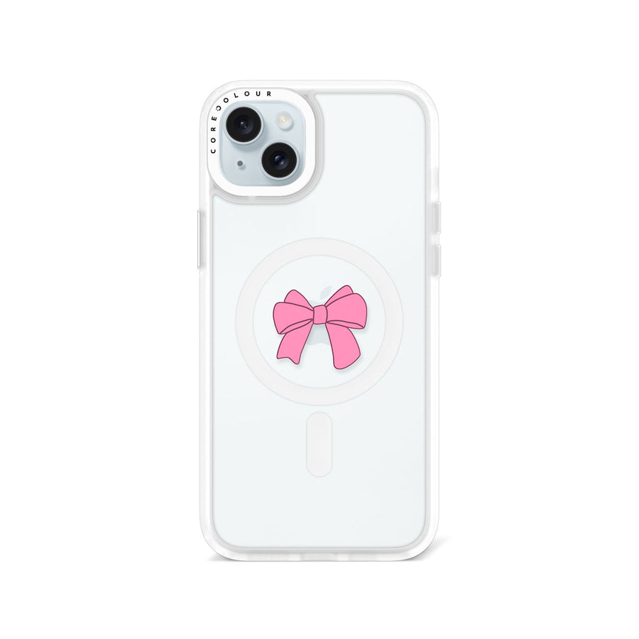 iPhone 15 Plus Pink Ribbon Bow Phone Case MagSafe Compatible - CORECOLOUR