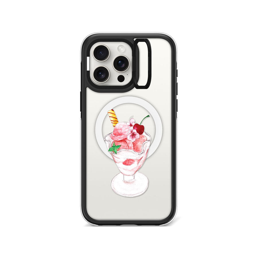 iPhone 15 Pro Max Cherry Parfait Camera Ring Kickstand Case MagSafe Compatible - CORECOLOUR