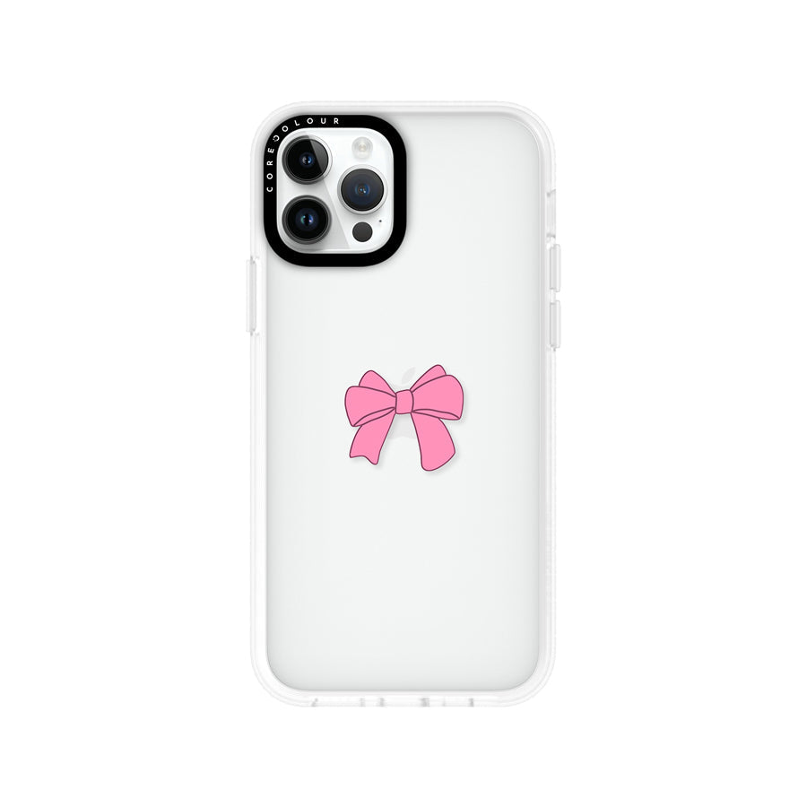 iPhone 12 Pro Pink Ribbon Bow Phone Case - CORECOLOUR