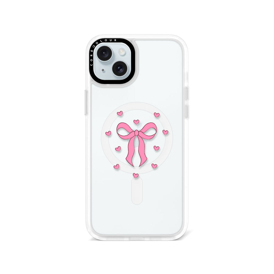 iPhone 15 Plus Pink Ribbon Heart Phone Case MagSafe Compatible - CORECOLOUR