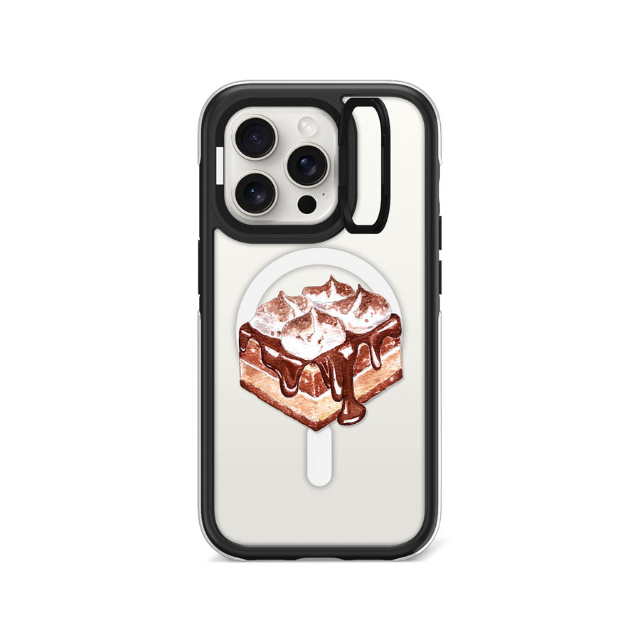 iPhone 15 Pro Cocoa Delight Camera Ring Kickstand Case MagSafe Compatible - CORECOLOUR
