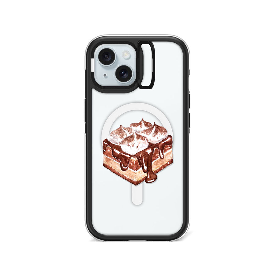 iPhone 15 Cocoa Delight Camera Ring Kickstand Case MagSafe Compatible - CORECOLOUR