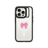 iPhone 15 Pro Pink Ribbon Bow Ring Kickstand Case MagSafe Compatible - CORECOLOUR
