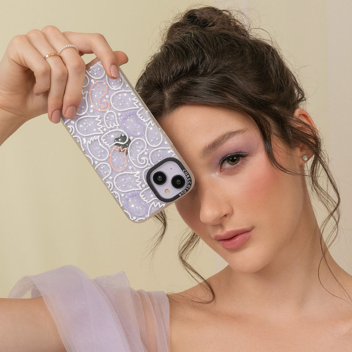 iPhone 15 Ghost Squad Glitter Phone Case Magsafe Compatible - CORECOLOUR