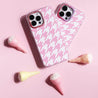 iPhone 13 Pink Houndstooth Phone Case Magsafe Compatible - CORECOLOUR