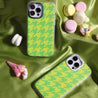 iPhone 13 Pro Green Houndstooth Phone Case Magsafe Compatible - CORECOLOUR