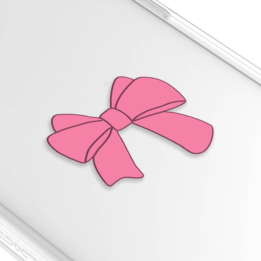 iPhone 12 Pink Ribbon Bow Phone Case - CORECOLOUR
