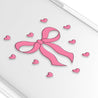 iPhone 15 Pro Pink Ribbon Heart Ring Kickstand Case MagSafe Compatible - CORECOLOUR