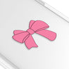 iPhone 15 Plus Pink Ribbon Bow Camera Ring Kickstand Case - CORECOLOUR
