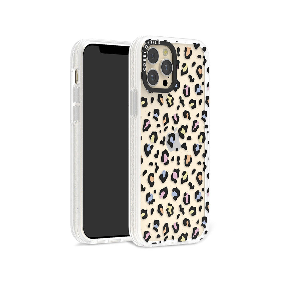 iPhone 12 Pro Colourful Leopard Glitter Phone Case Magsafe Compatible - CORECOLOUR