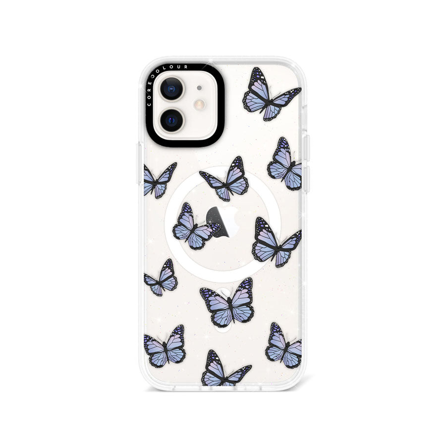 iPhone 12 Butterfly Kiss Glitter Phone Case Magsafe Compatible - CORECOLOUR