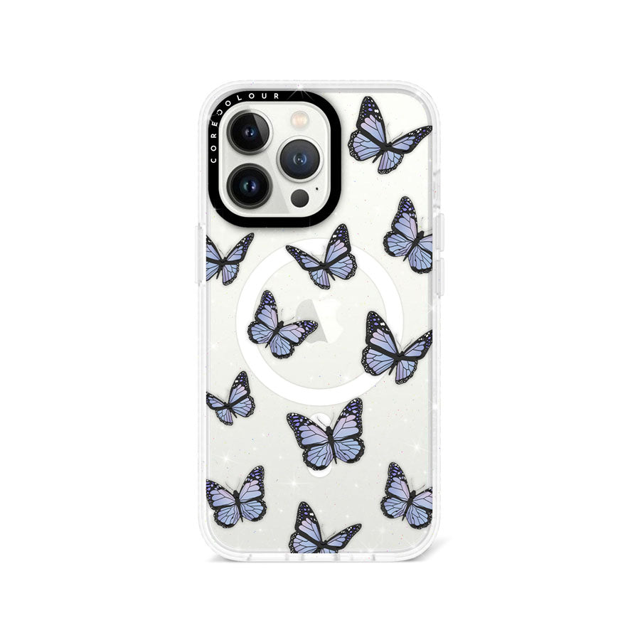 iPhone 13 Pro Butterfly Kiss Glitter Phone Case Magsafe Compatible - CORECOLOUR