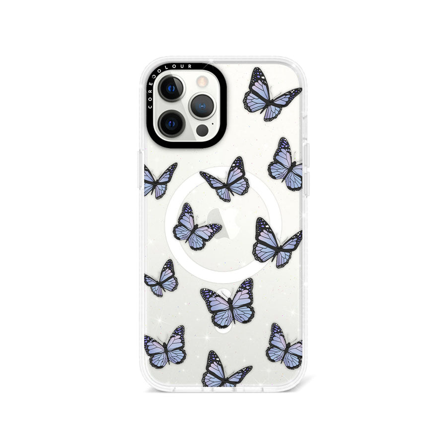 iPhone 12 Pro Max Butterfly Kiss Glitter Phone Case Magsafe Compatible - CORECOLOUR