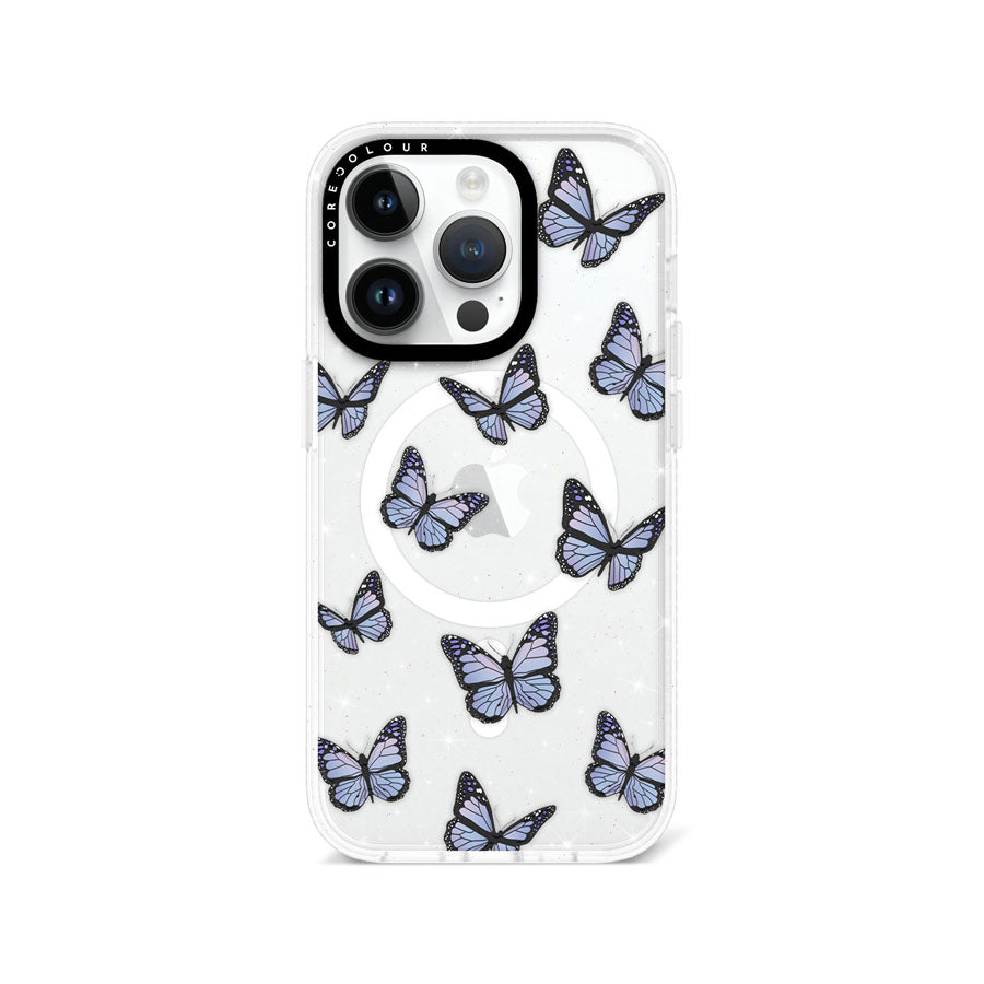 iPhone 14 Pro Butterfly Kiss Glitter Phone Case Magsafe Compatible - CORECOLOUR