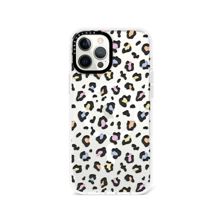iPhone 12 Pro Colourful Leopard Glitter Phone Case Magsafe Compatible - CORECOLOUR