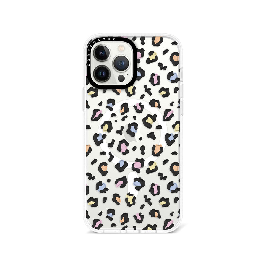 iPhone 13 Pro Max Colourful Leopard Glitter Phone Case Magsafe Compatible - CORECOLOUR