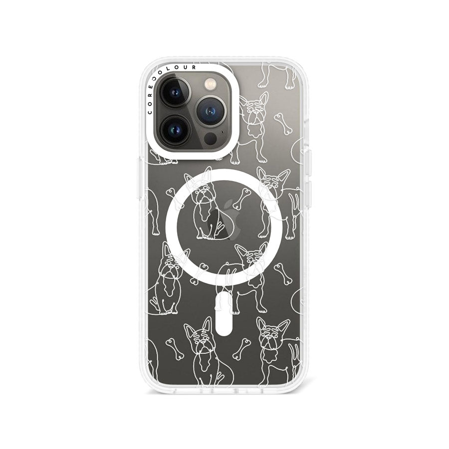 iPhone 13 Pro French Bulldog Minimal Line Phone Case Magsafe Compatible - CORECOLOUR