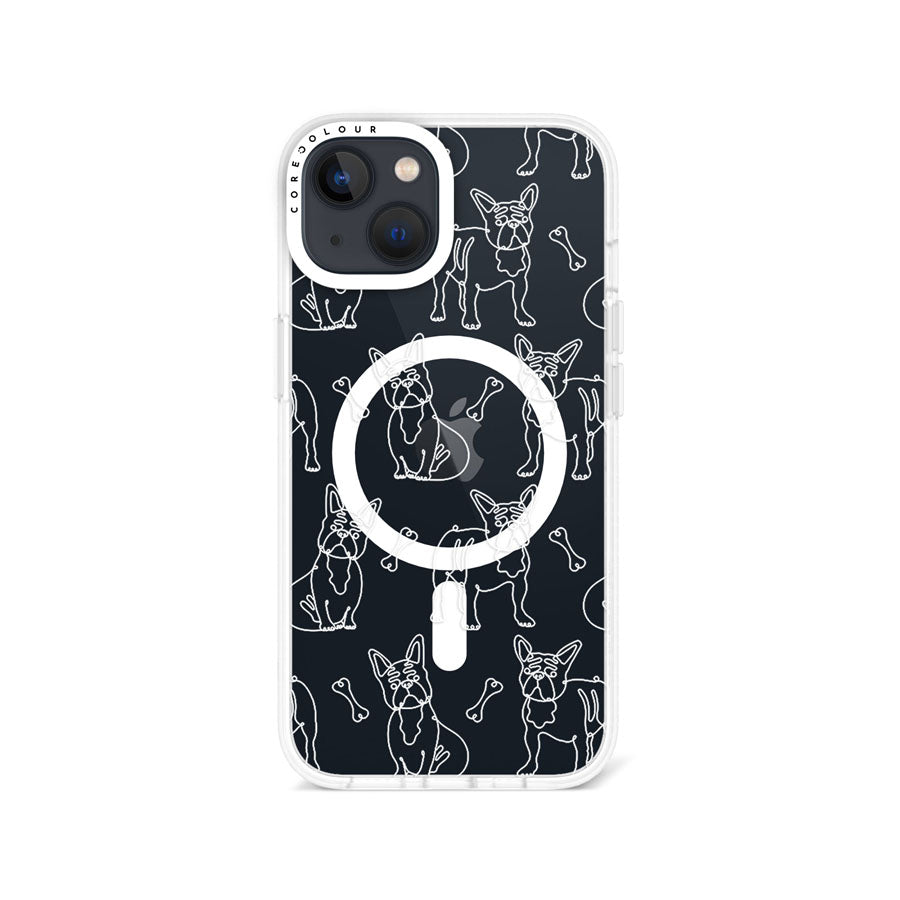 iPhone 13 French Bulldog Minimal Line Phone Case Magsafe Compatible - CORECOLOUR