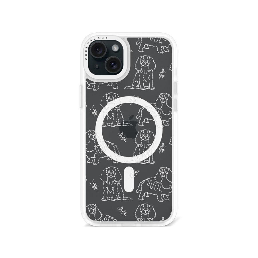 iPhone 15 Plus Cocker Spaniel Minimal Line Phone Case Magsafe Compatible - CORECOLOUR