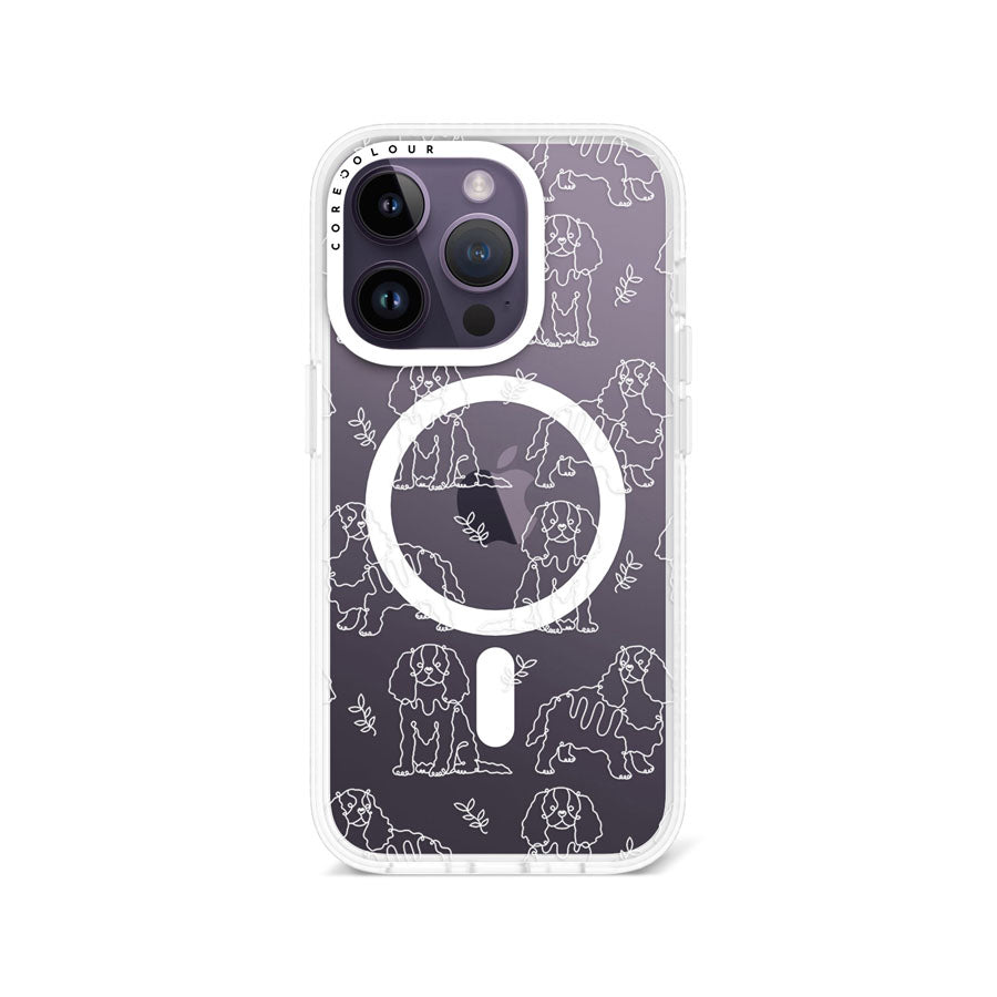 iPhone 14 Pro Cocker Spaniel Minimal Line Phone Case Magsafe Compatible - CORECOLOUR