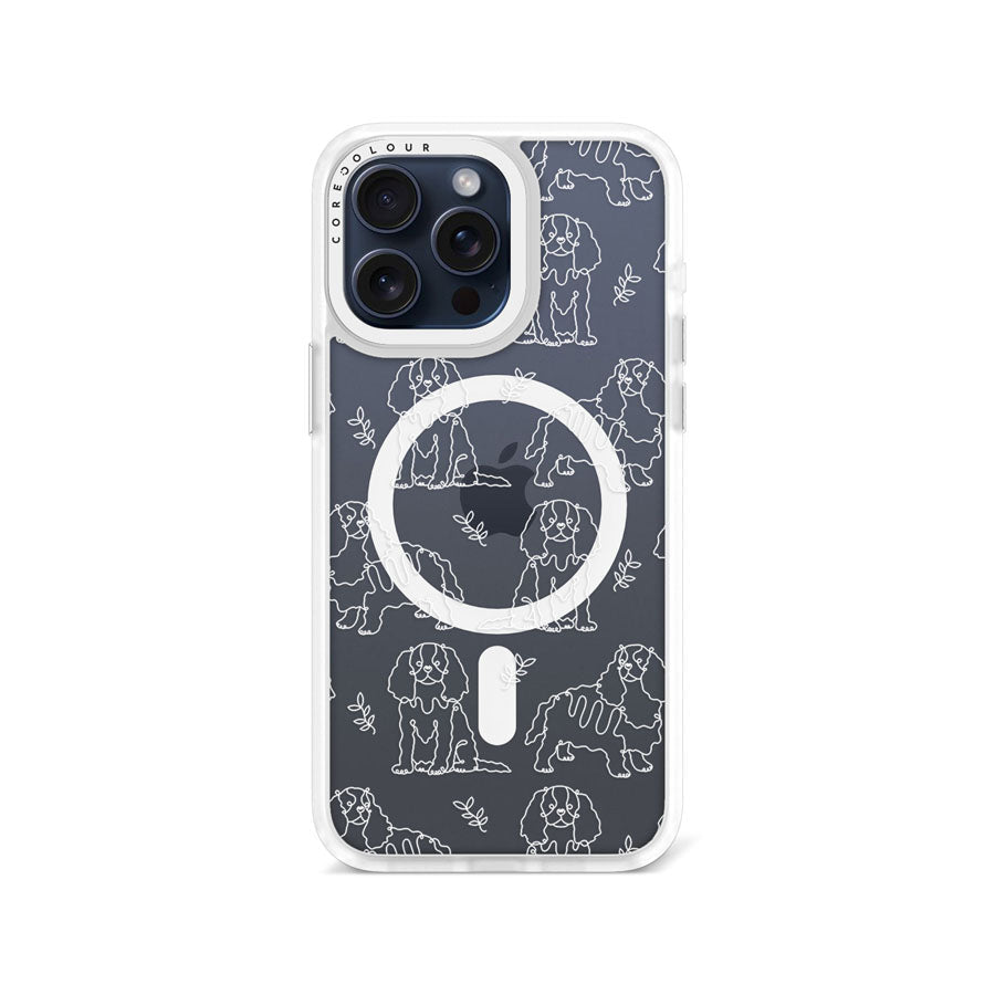 iPhone 15 Pro Max Cocker Spaniel Minimal Line Phone Case Magsafe Compatible - CORECOLOUR