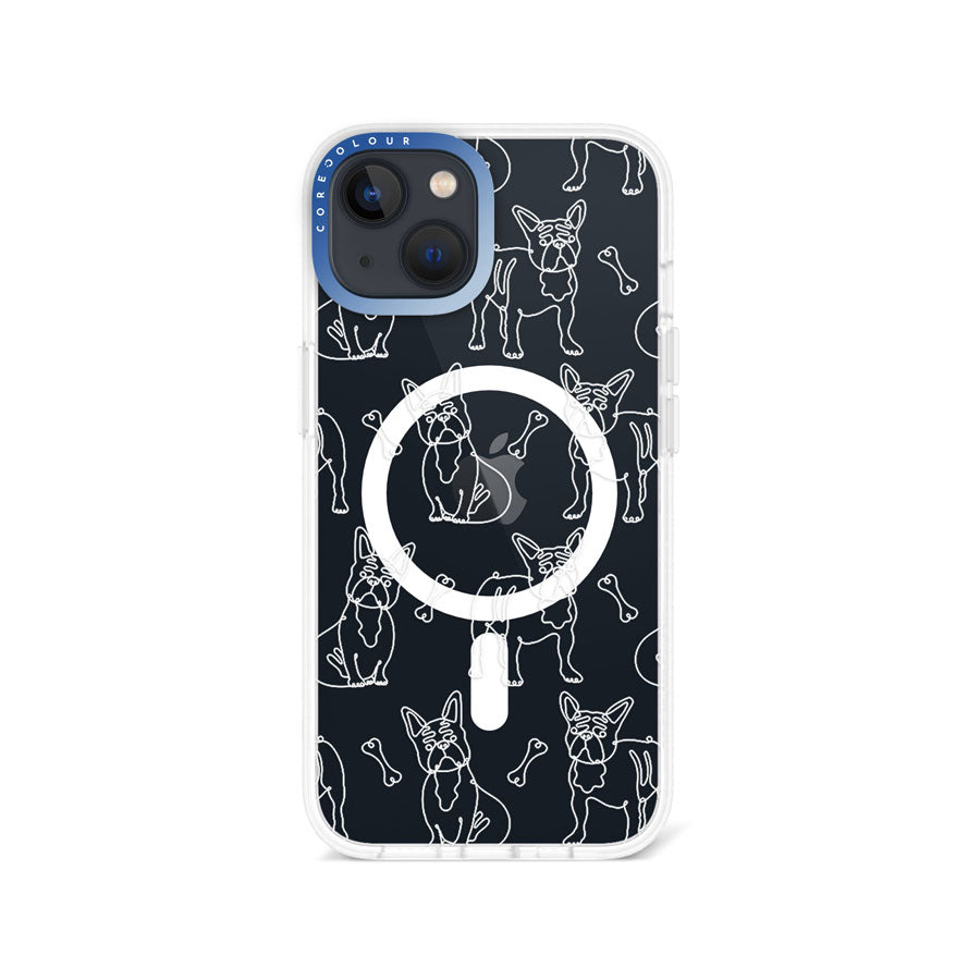 iPhone 13 French Bulldog Minimal Line Phone Case Magsafe Compatible - CORECOLOUR