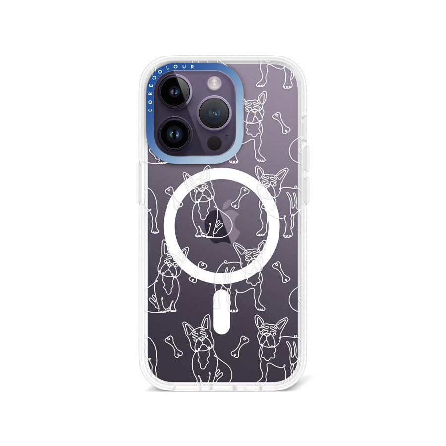 iPhone 14 Pro French Bulldog Minimal Line Phone Case Magsafe Compatible - CORECOLOUR