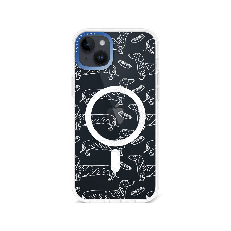iPhone 14 Plus Sausage Dog Minimal Line Phone Case Magsafe Compatible - CORECOLOUR
