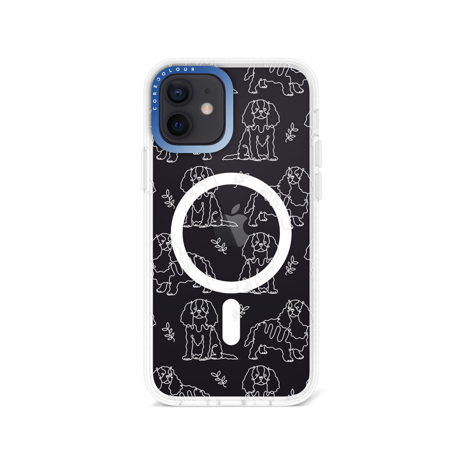 iPhone 12 Cocker Spaniel Minimal Line Phone Case Magsafe Compatible - CORECOLOUR