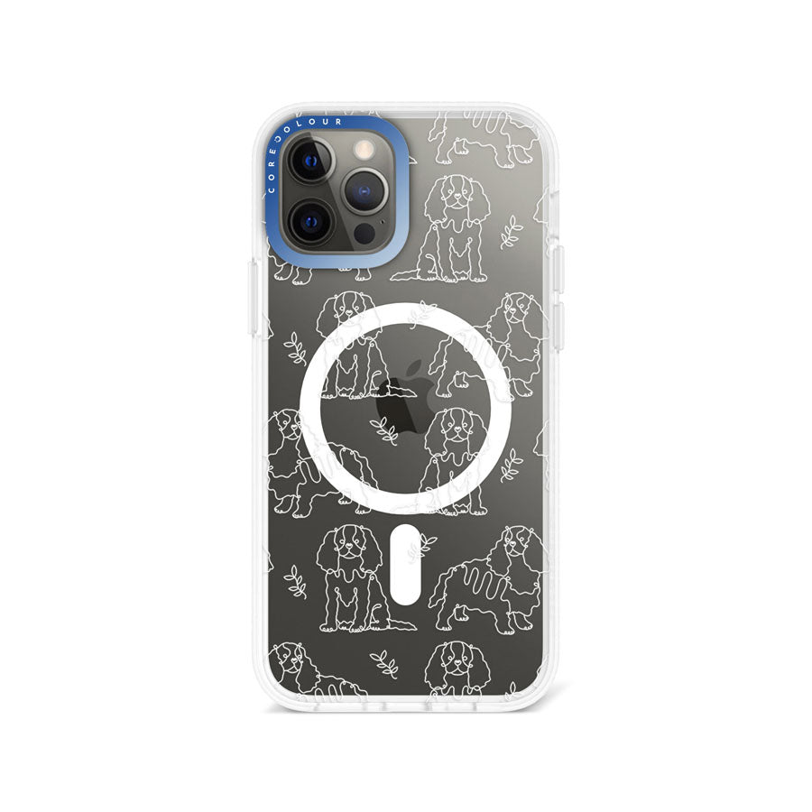 iPhone 12 Pro Cocker Spaniel Minimal Line Phone Case Magsafe Compatible - CORECOLOUR