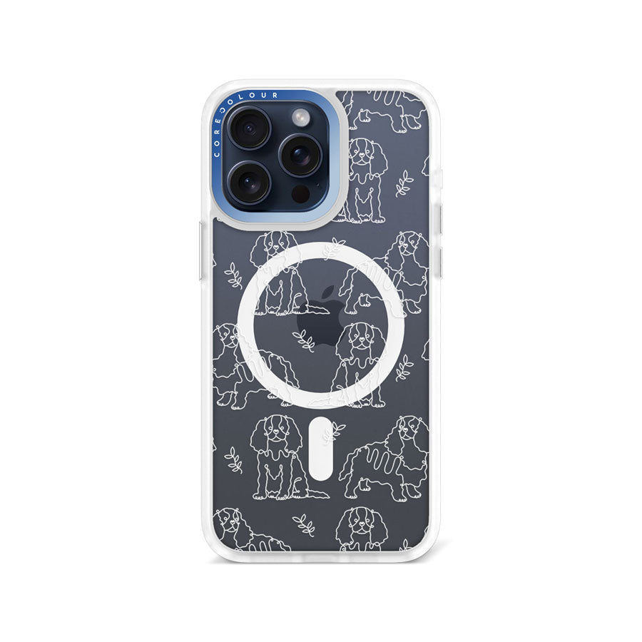 iPhone 15 Pro Max Cocker Spaniel Minimal Line Phone Case Magsafe Compatible - CORECOLOUR