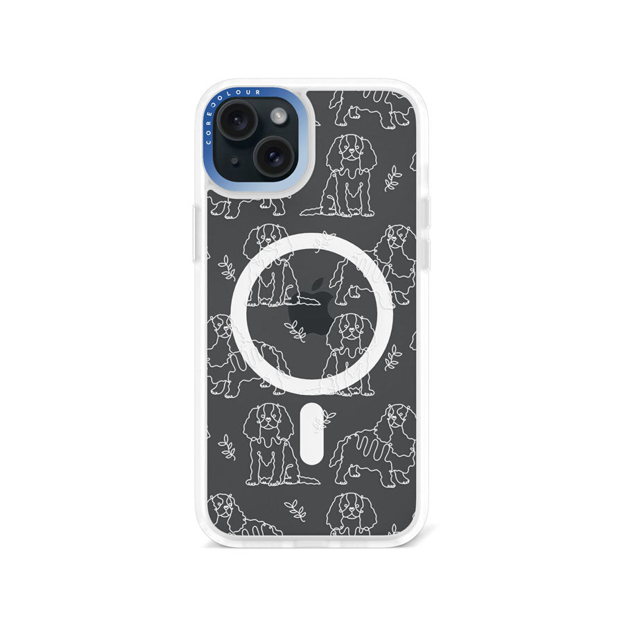 iPhone 15 Plus Cocker Spaniel Minimal Line Phone Case Magsafe Compatible - CORECOLOUR