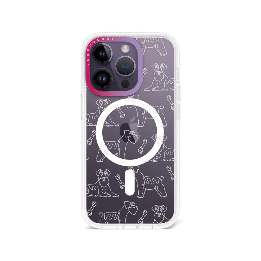 iPhone 14 Pro Schnauzer Minimal Line Phone Case MagSafe Compatible - CORECOLOUR