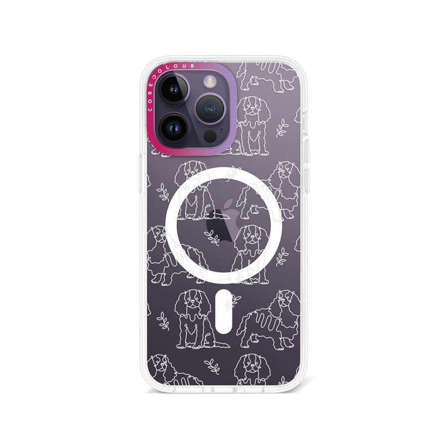 iPhone 14 Pro Max Cocker Spaniel Minimal Line Phone Case Magsafe Compatible - CORECOLOUR