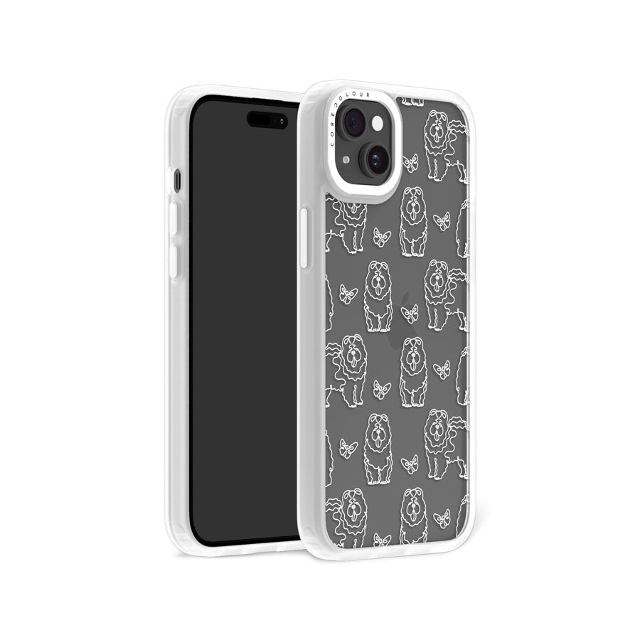 iPhone 15 Plus Chow Chow Minimal Line Phone Case Magsafe Compatible - CORECOLOUR