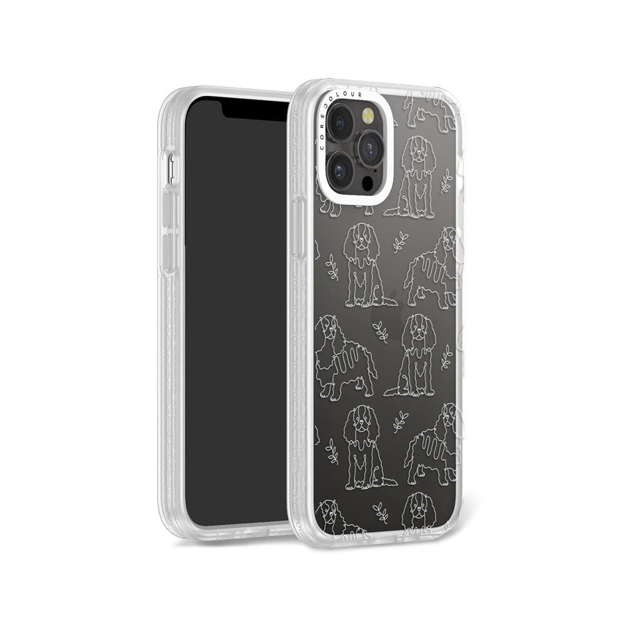 iPhone 12 Pro Cocker Spaniel Minimal Line Phone Case Magsafe Compatible - CORECOLOUR