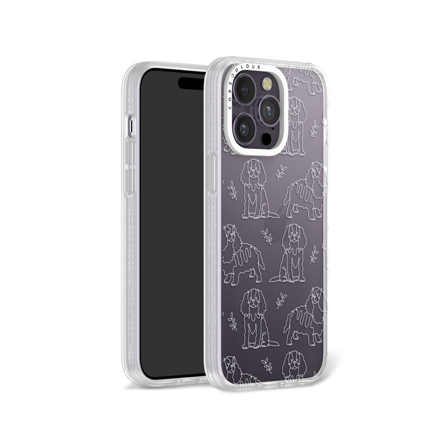 iPhone 14 Pro Max Cocker Spaniel Minimal Line Phone Case Magsafe Compatible - CORECOLOUR