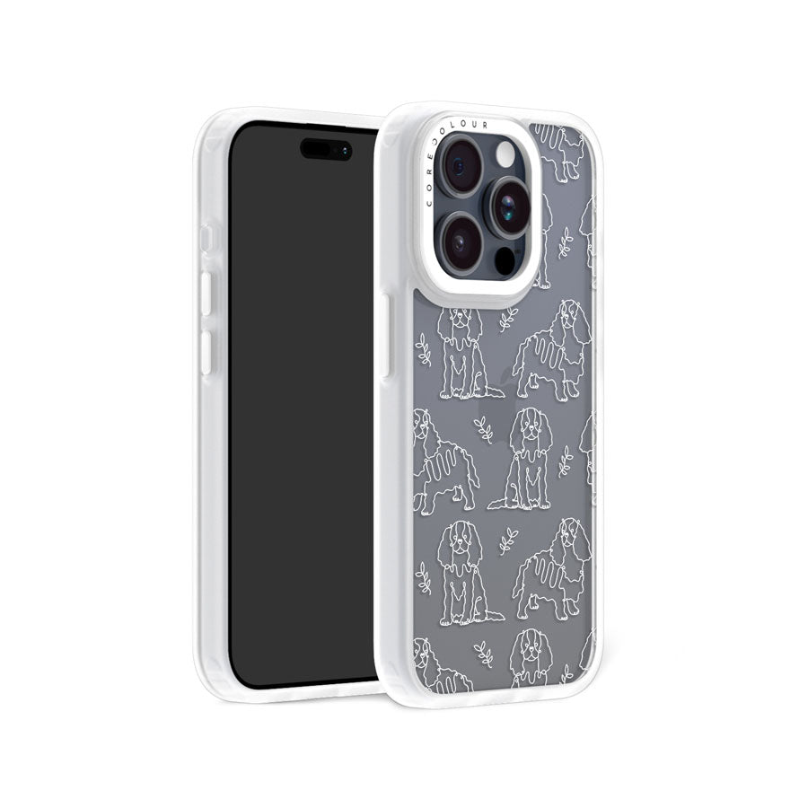 iPhone 15 Pro Cocker Spaniel Minimal Line Phone Case Magsafe Compatible - CORECOLOUR