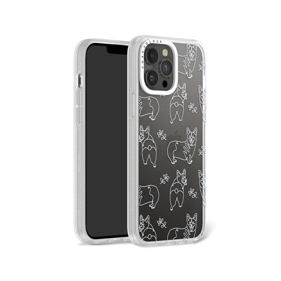 iPhone 13 Pro Max Corgi Minimal Line Phone Case Magsafe Compatible - CORECOLOUR