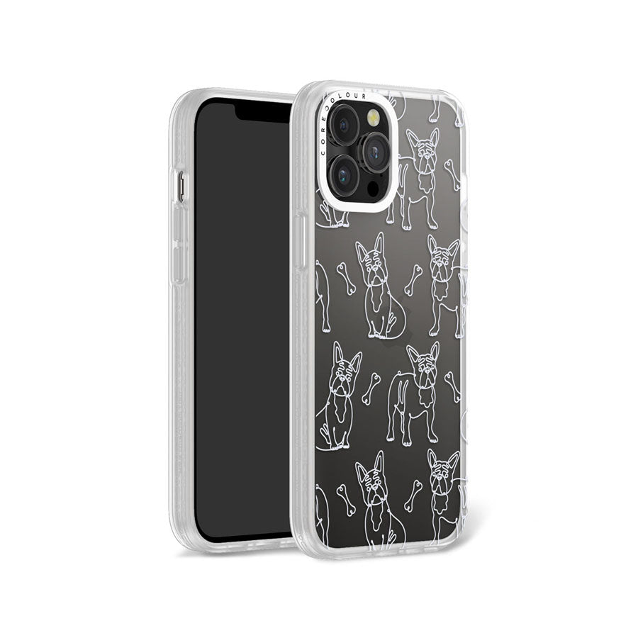 iPhone 12 Pro Max French Bulldog Minimal Line Phone Case Magsafe Compatible - CORECOLOUR