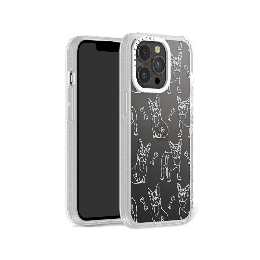 iPhone 13 Pro French Bulldog Minimal Line Phone Case Magsafe Compatible - CORECOLOUR